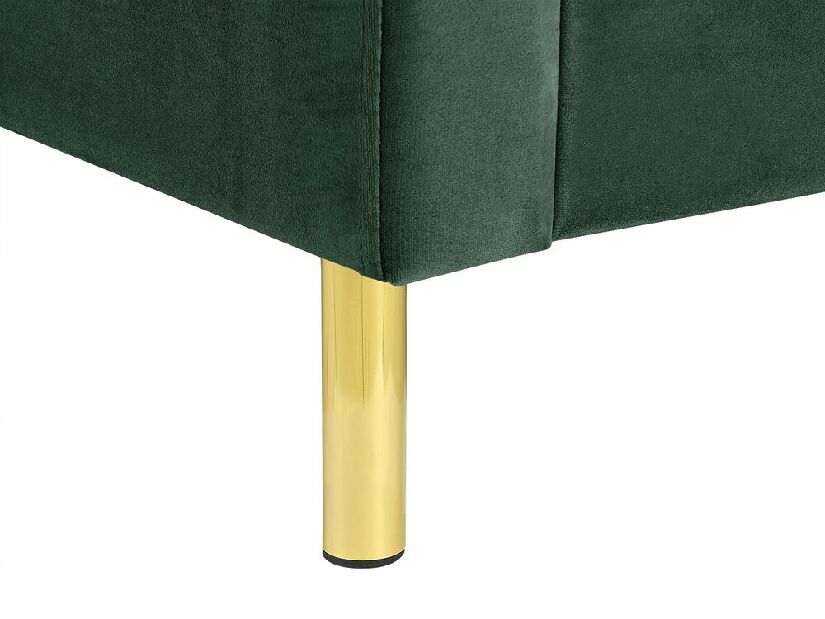 Pat matrimonial 180 cm VINNETTE (textil) (verde) (cu somieră)