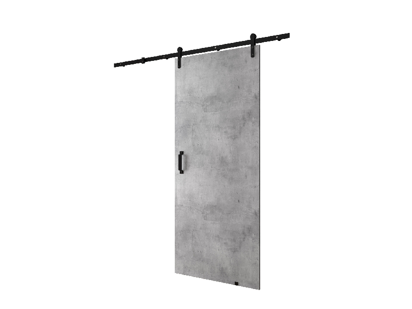 Uși culisante 90 cm Philomena I (beton + negru mat)