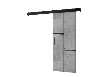 Uși culisante 90 cm Sharlene VIII (beton + negru mat + negru)