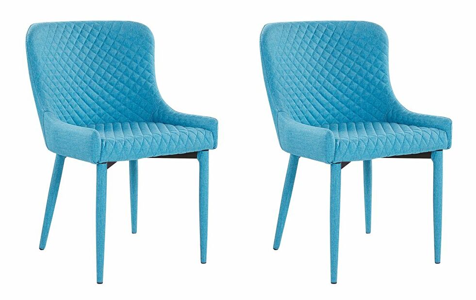 Set 2 buc scaune de sufragerie Scheba (albastru) 