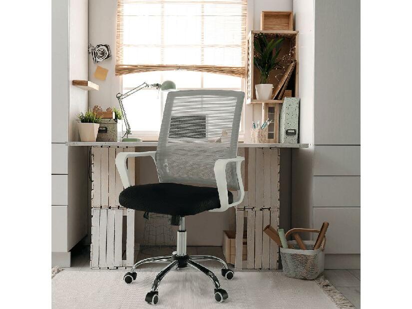 Scaun de birou Apilo 2 (gri + negru + alb)