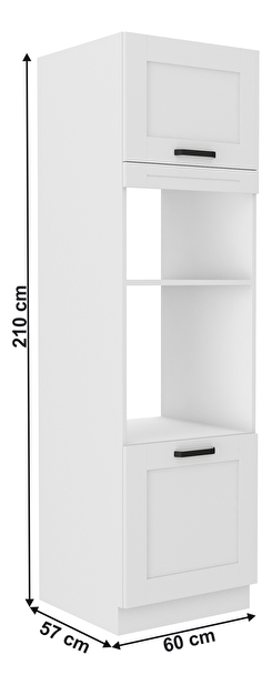 Dulap înalt pentru cuptor și cuptor cu microunde Lesana 1 (alb) 60 DPM-210 2F 