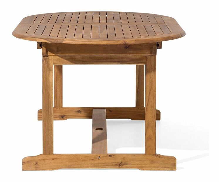 Set de masă pentru grădină Mali (lemne deschis) (perne gri)