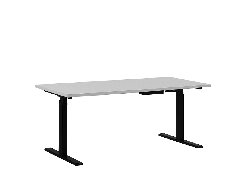 Masă pentru scris UPPER II (130 x 72 cm) (MDF) (reglabil electric) (alb + negru)