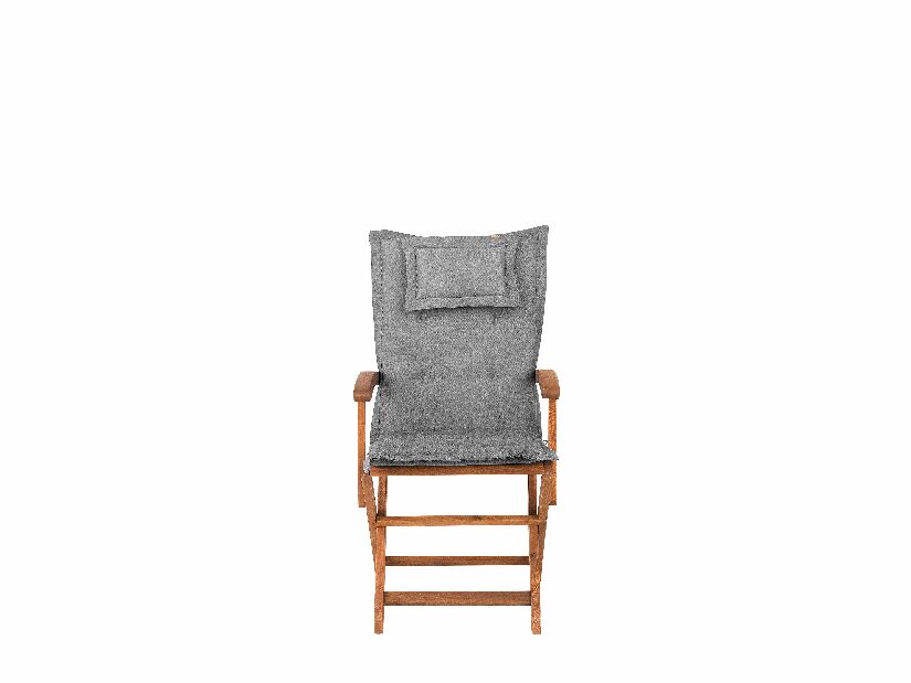 Set scaune 2 buc. Mali (lemne deschis) (lemn) (perne gri)