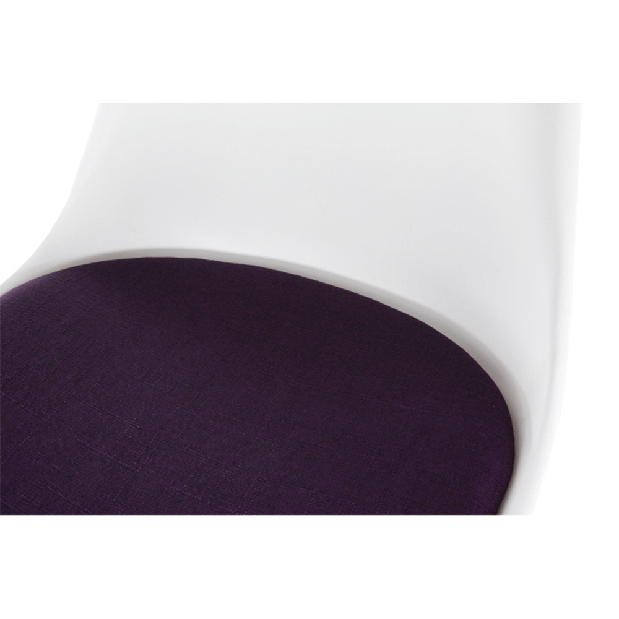 Scaun de sufragerie Damiara (alb + violet) 