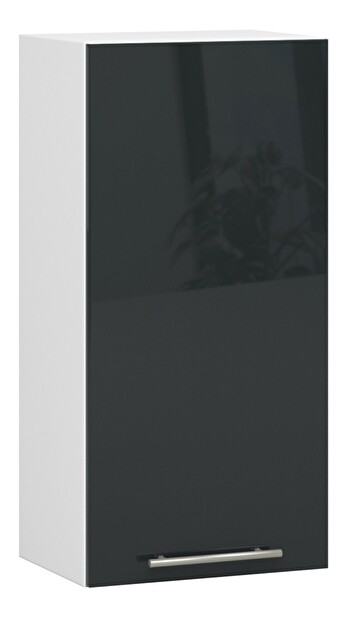Dulap superior de bucătărie Ozara W40 H720 (alb + grafit lucios)