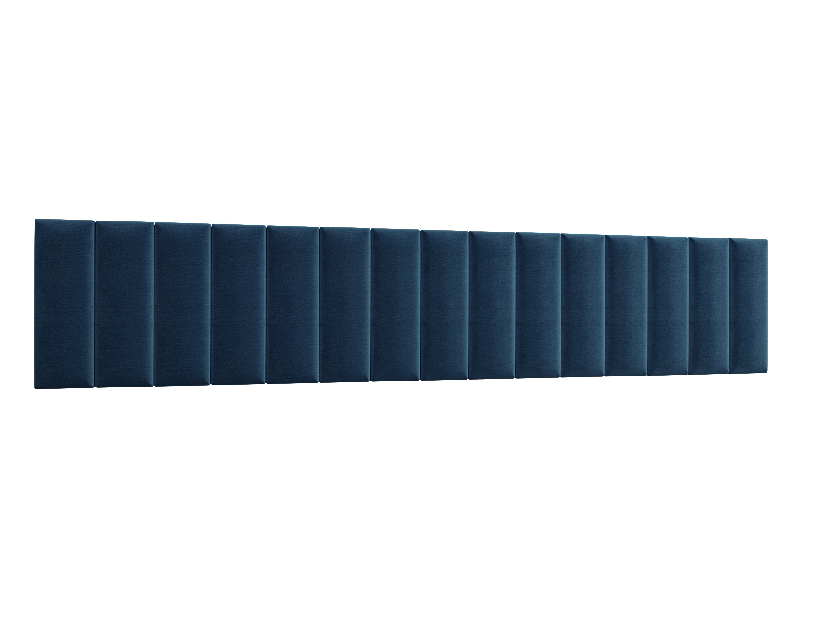 Set 15 panouri tapițate Quadra 300x60 cm (Albastru)