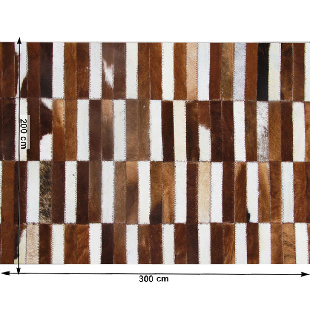 Covor din piele 141x200 cm Korlug TYP 05 (piele de vită + motiv patchwork)