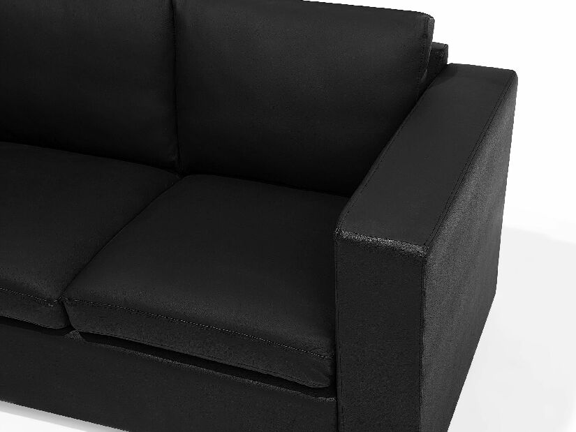 Canapea 2 locuri din piele Heinola (negru) 