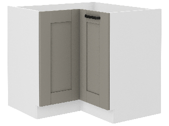Dulap inferior de bucătărie de colț Lucid 89 x 89 DN 1F BB (claygrey + alb)