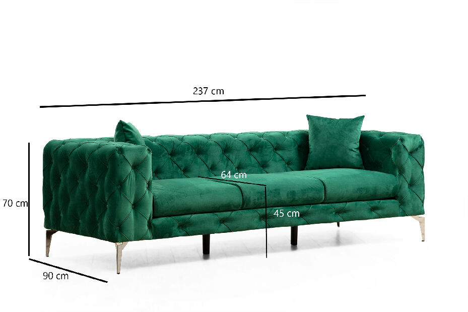 Canapea trei locuri- Asir Collo (verde)