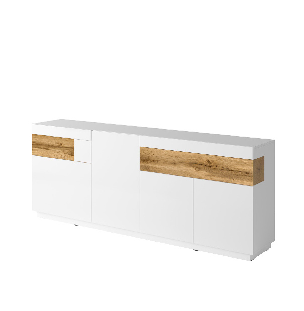 Mobilier living Stacey Typ 14 (stejar + alb lucios)