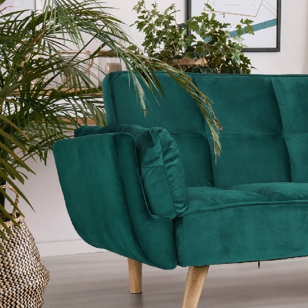 Canapea extensibilă Karzen (verde) *vânzare stoc