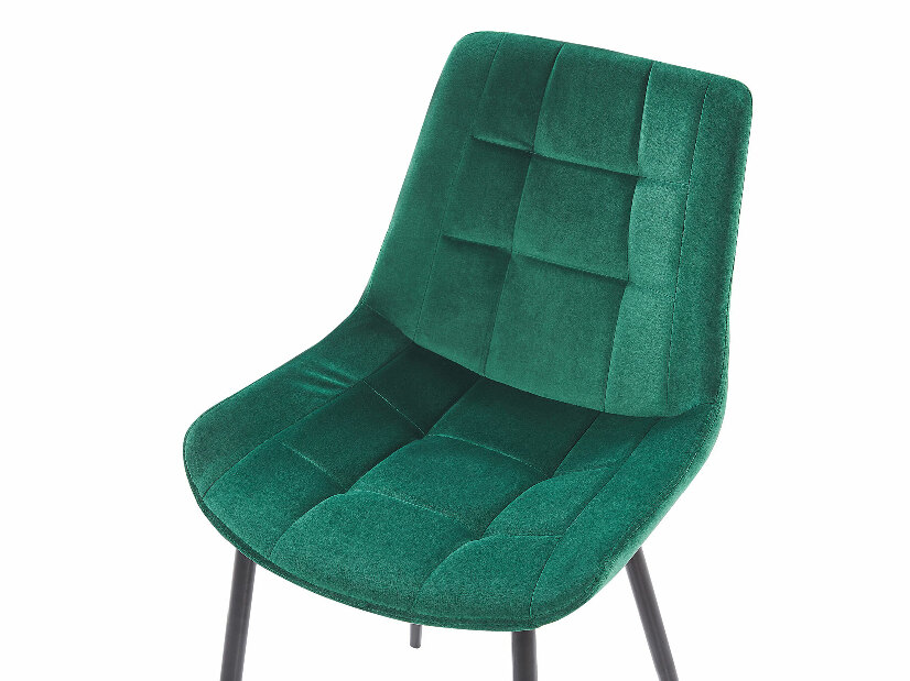 Set 2 buc. scaune pentru sufragerie MOROSE (poliester) (verde)