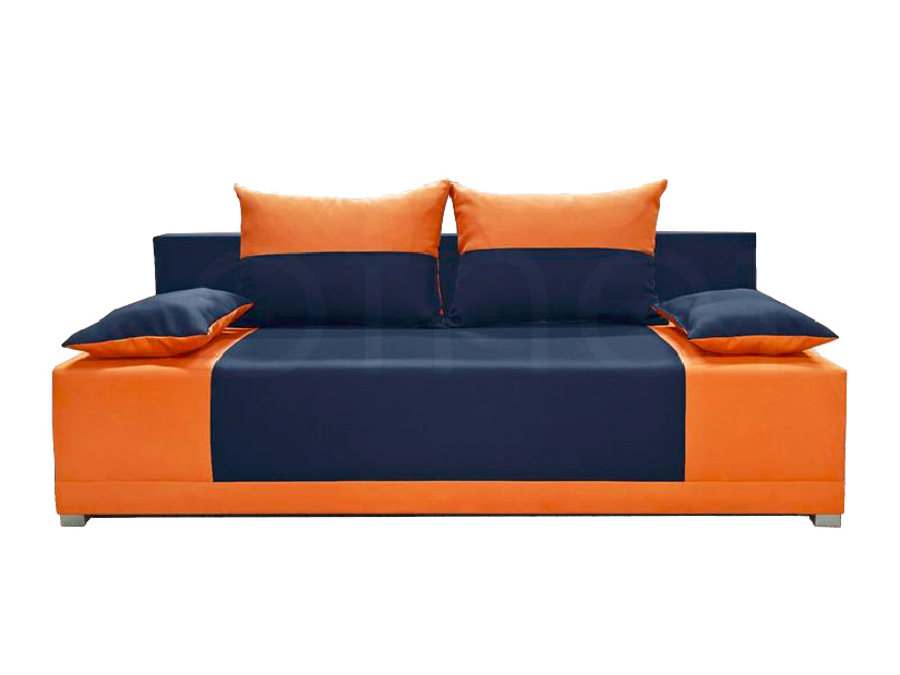 Canapea trei locuri Ibriso (albastru + portocaliu)