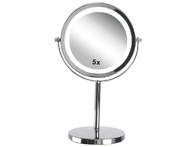 Oglindă machiaj Verde (argintiu) (cu iluminat LED)