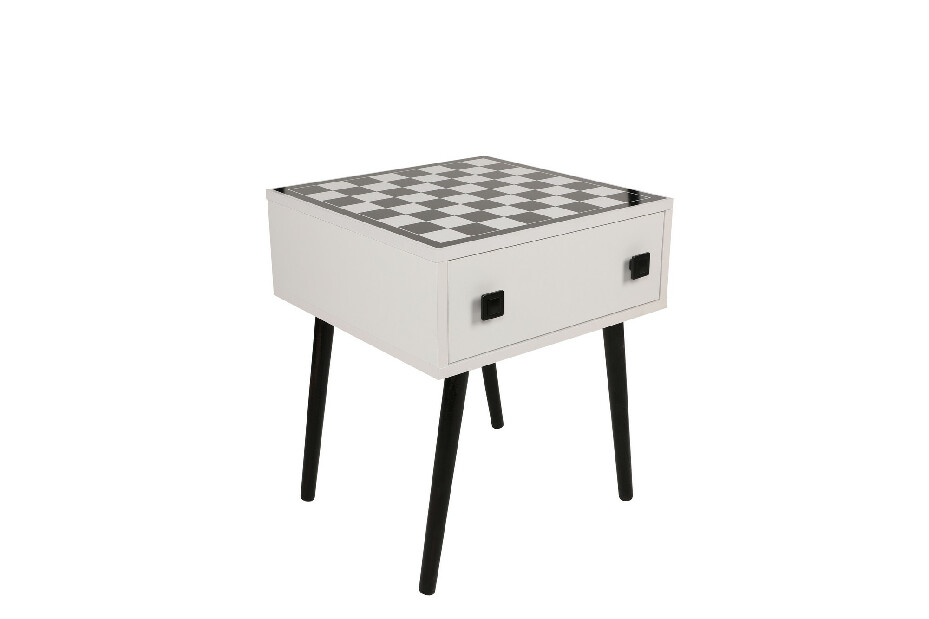 Măsuță pentru șach Chess (alb + negru)