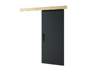 Uși culisante 90 cm Lovella (stejar artisan + negru mat)