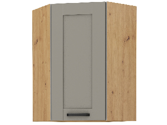 Dulap superior de bucătărie de colț Lucid 58 x 58 GN 90 1F (Stejar artisan + claygrey)