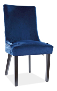 Scaun de sufragerie Lelah (Albastru marin + Negru)