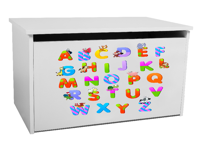 Cutie de depozitare pentru copii Davina (alb + abecedar)