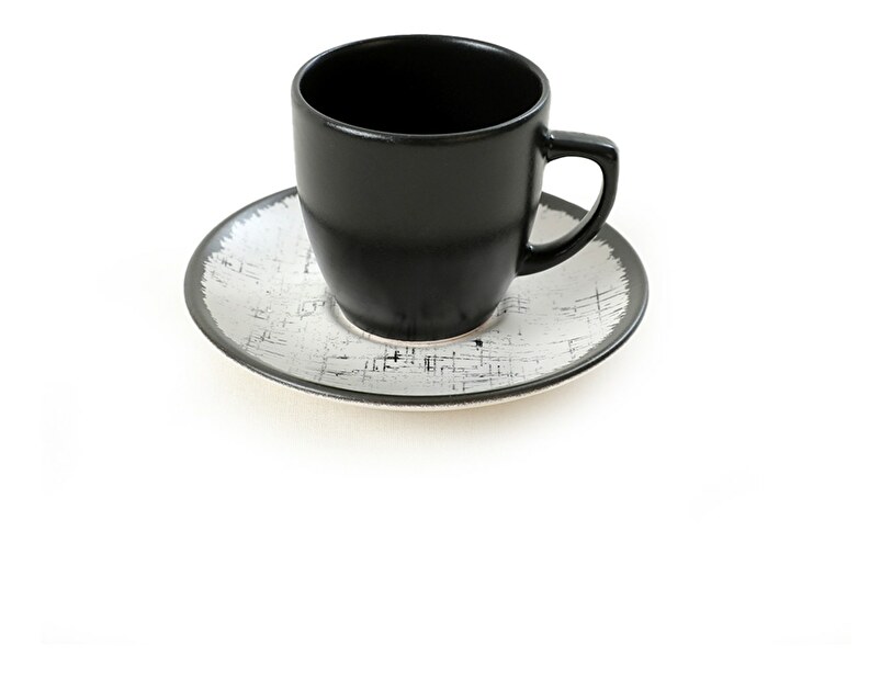 Set cești cafea (12 buc.) Taft ( Alb + Negru)