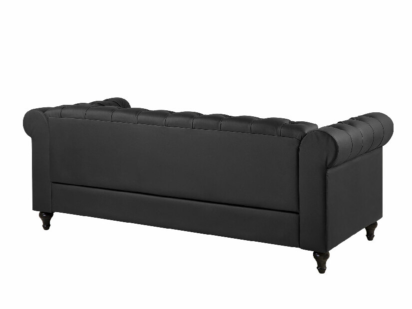 Canapea 3 locuri Chichester (piele sintetică) (negru) 