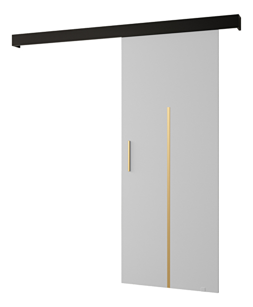 Uși culisante 90 cm Sharlene X (alb mat + negru mat + auriu)