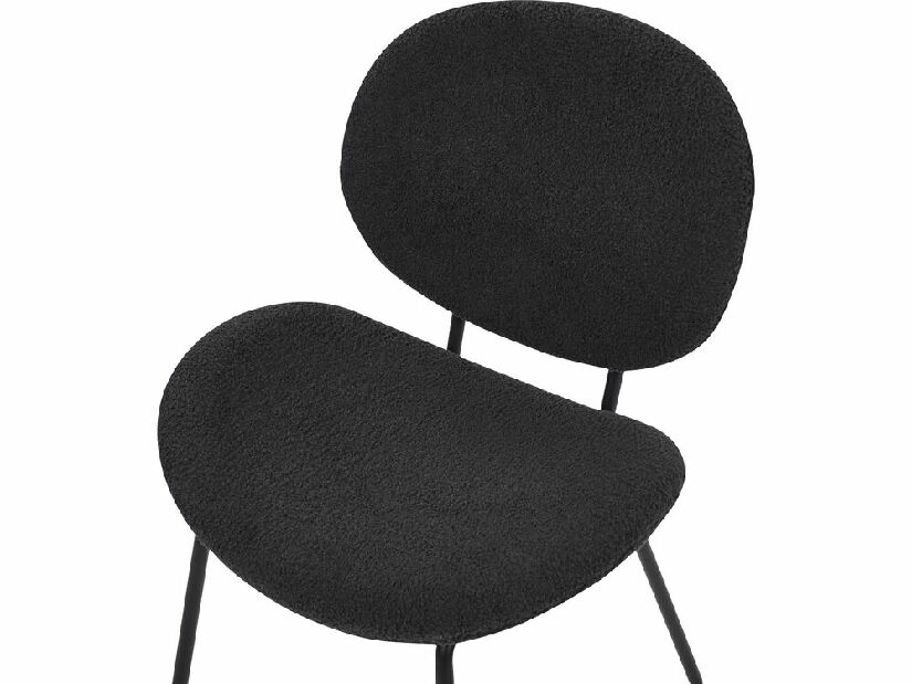 Set 2 buc scaune de sufragerie Luaza (negru)