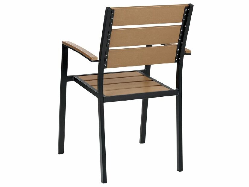 Set de 6 scaune de grădină Valero (lemn deschis) 