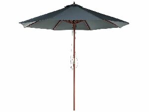 Umbrelă de grădină 270 cm TRATORIA II (lemn) (gri închis)