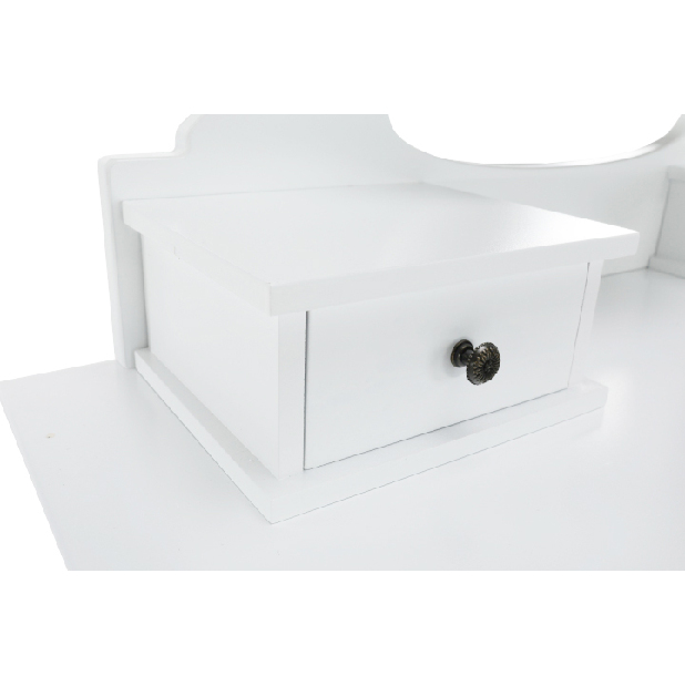 Masp de toaletă cu taburete Linetik (alb) *vânzare stoc