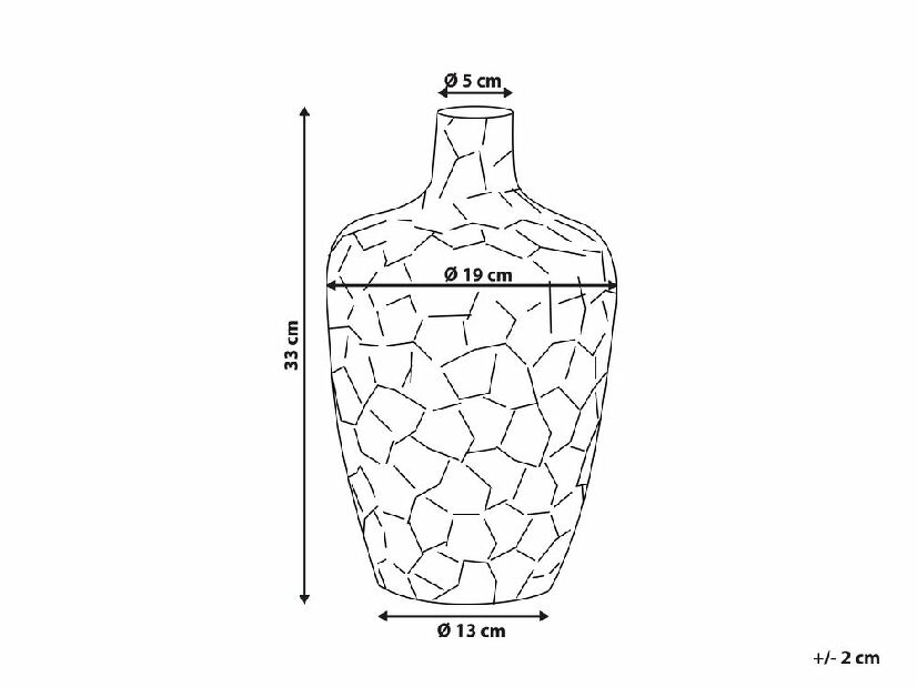 Vază ISHAS (33 cm) (argintiu)