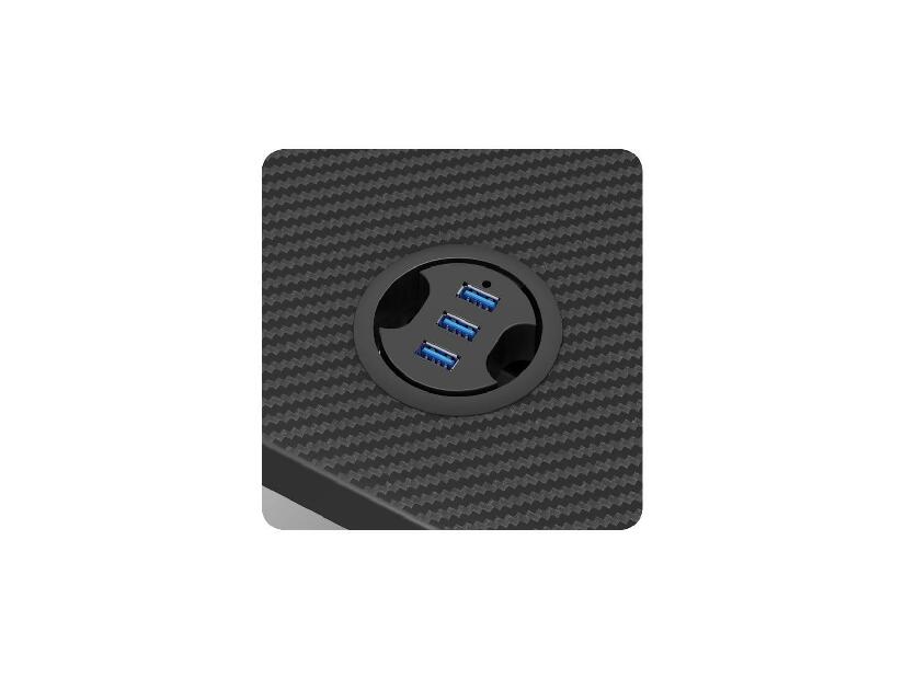 Masă PC Hyperion 2.5 (negru + multicolor) (cu iluminat LED)