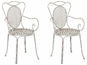 Set 2 buc. scaune de grădină CINQUE (metal) (gri)