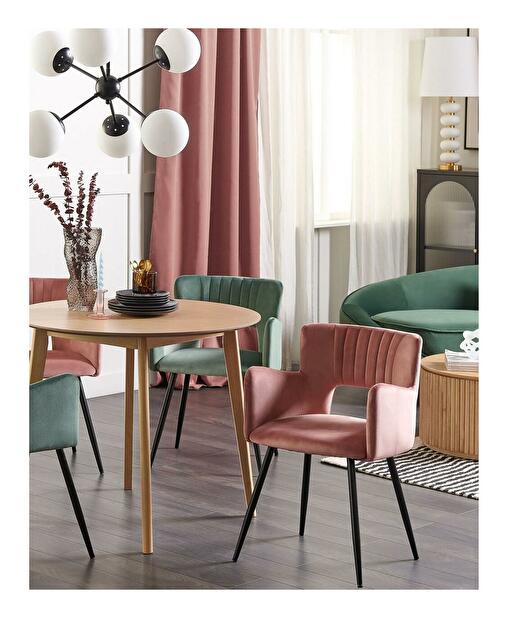 Set 2 buc scaune de sufragerie Shelba (roz) 