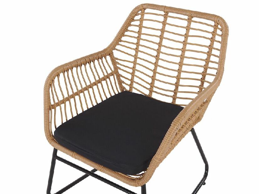 Set 6 buc. scaune de grădină LOVE (negru)