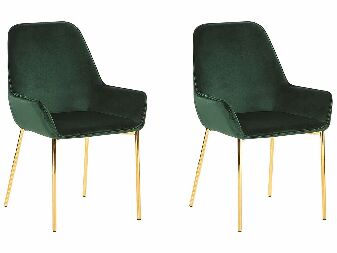 Set 2 buc. scaune de sufragerie LOVARA (verde)