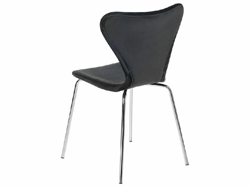 Set 2 buc scaune sufragerie Baylor (Negru + argintiu)
