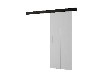Uși culisante 90 cm Sharlene X (alb mat + negru mat + argintiu)