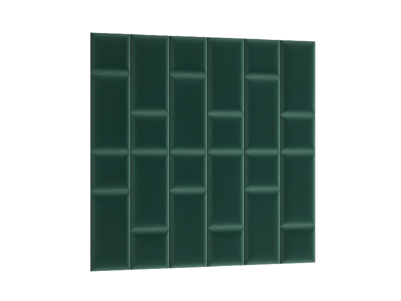 Set 24 panouri tapițate Quadra 180x180 cm (Verde)