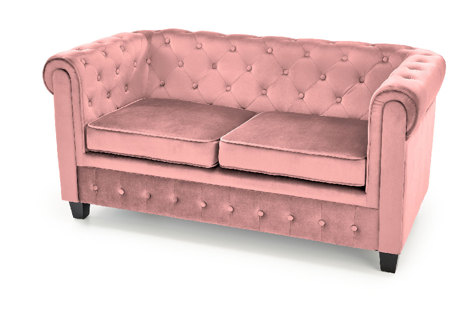 Canapea două locuri Elma XL (Roz + negru)