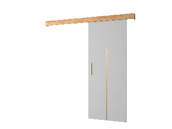 Uși culisante 90 cm Sharlene X (alb mat + craft auriu + auriu)