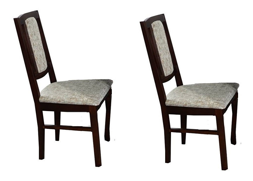 Set 2 buc. scaune sufragerie Goru (Nuc + Gri) *Vânzare stoc