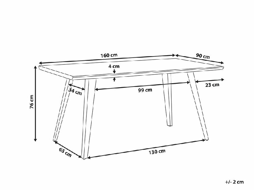 Scaun de sufragerie WITEN (lemn deschis) (pentru 6 persoane)