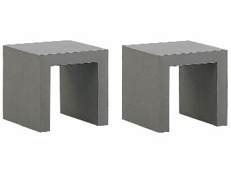 Set 2 buc. scaune de grădină TONUTO (beton) (gri)