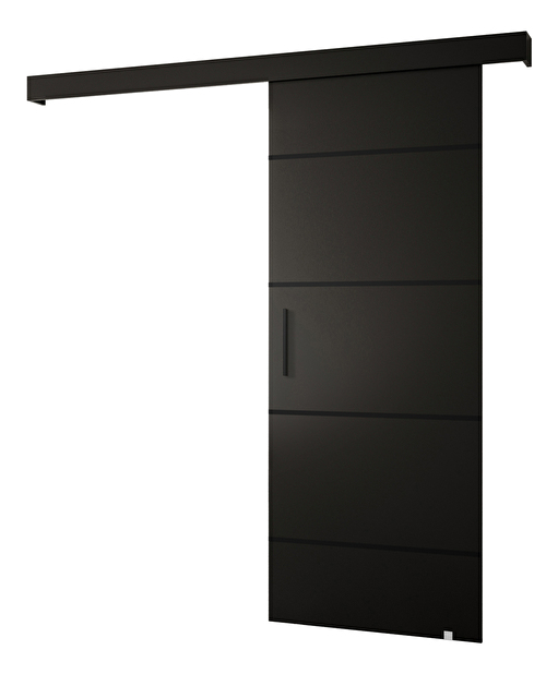 Uși culisante 90 cm Sharlene IV (negru mat + negru mat + negru)