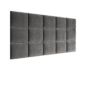 Panou de perete tapițat (2 buc.) Pazara 40x30 cm (gri) *vânzare