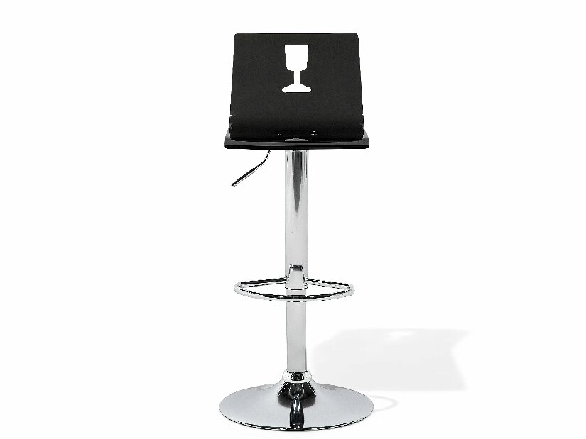 Set scaune tip bar 2buc. Bozen (transparent) (plastic negru)